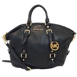 MICHAEL KORS Bedford Bowling Leather Satchel Bag
